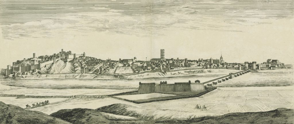 Badajoz en el siglo XVII, por Badajoz Israël Silvestre.